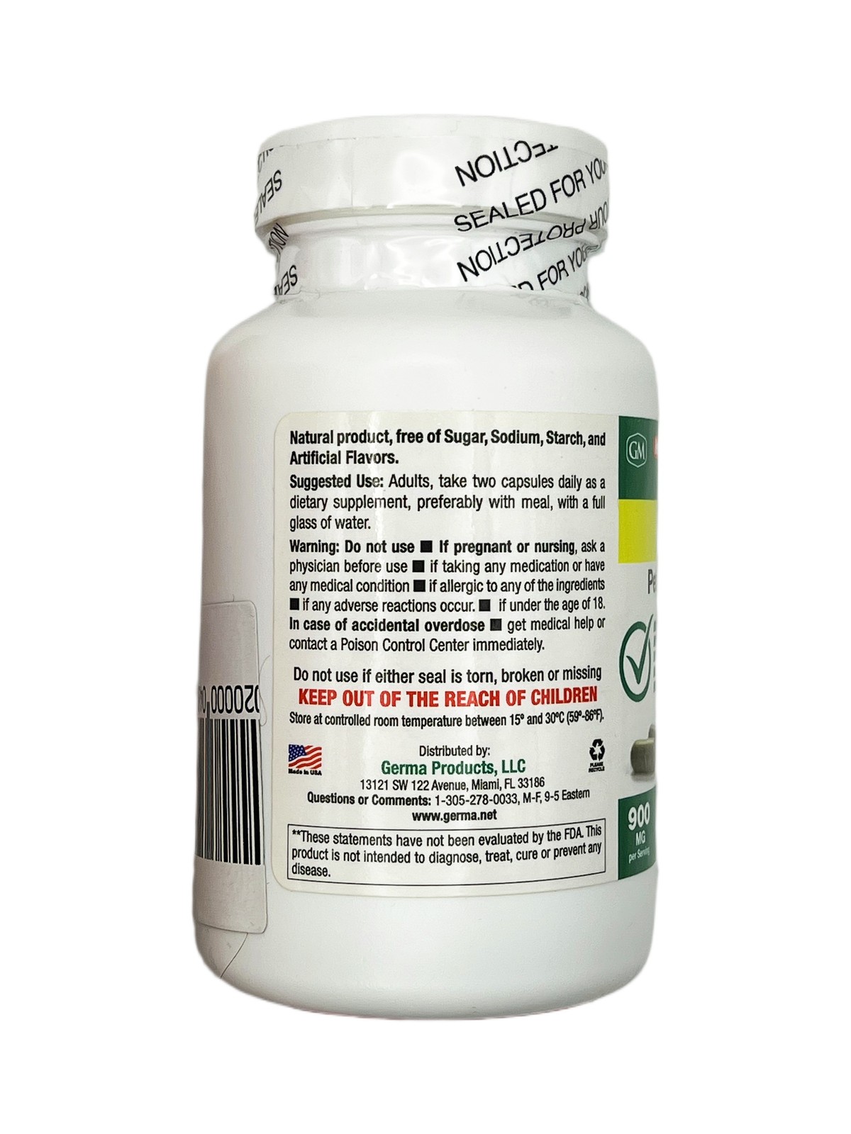 Germa Anamú | Petiveria Alliacea For Immune System Health | 450 mg capsule