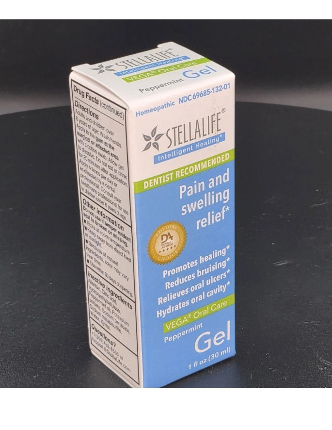 StellaLife VEGA Oral Care Vegan Peppermint Pain & Swelling Relief Gel 1 fl oz