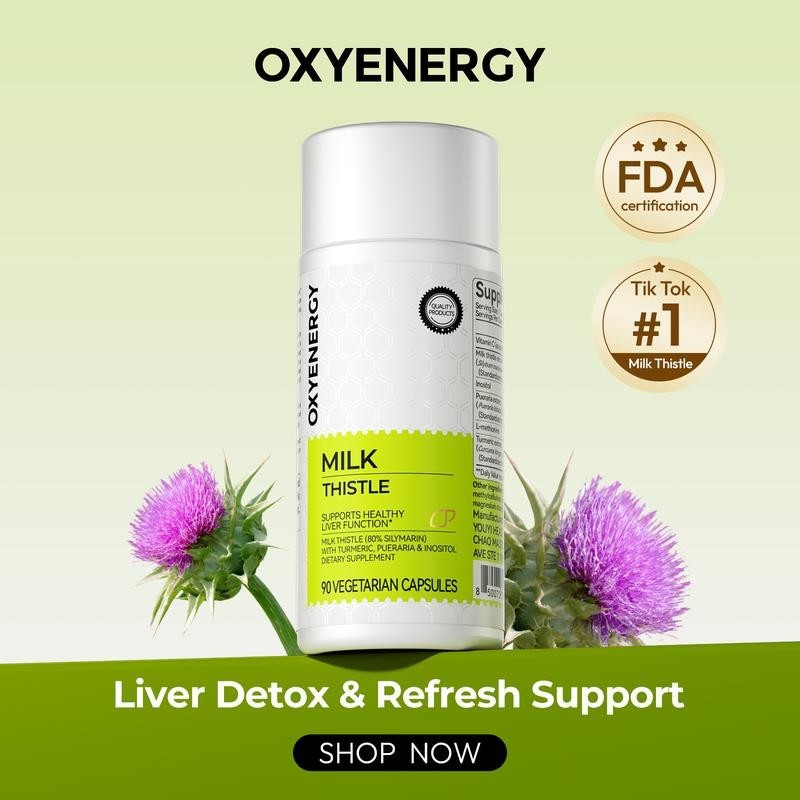 Oxyenergy Milk Thistle Liver Detox Natural Support Liver Health Just Launched