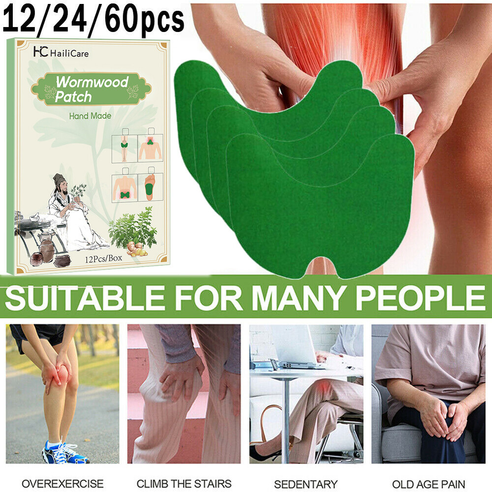 120PCS Knee Relief Patches Sticker Joint Pain Wormwood Ache Plaster Pad Health