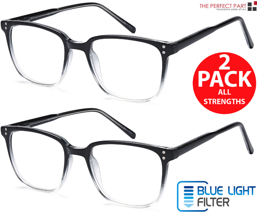 2 PK Unisex Blue Light Blocking Reading Glasses Computer Readers For Men Women