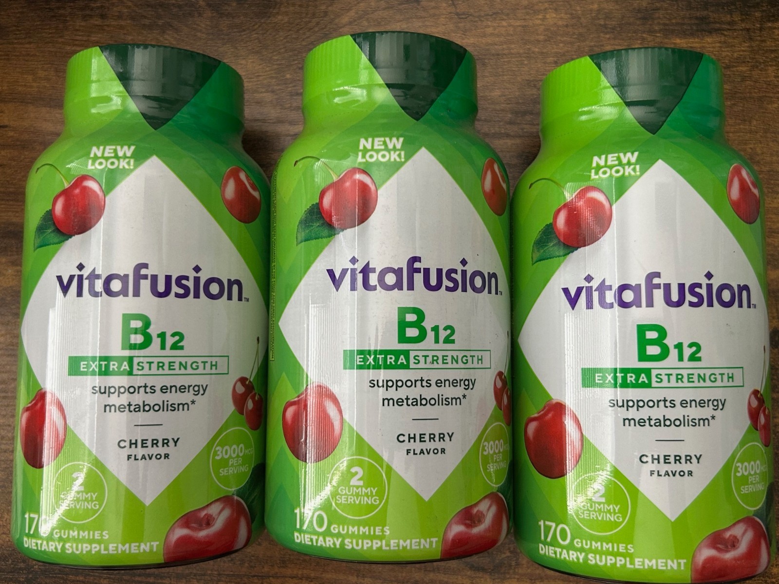 3 Pack Vitafusion Extra Strength B12 Gummy Vitamins 170 Ct exp 6/2027