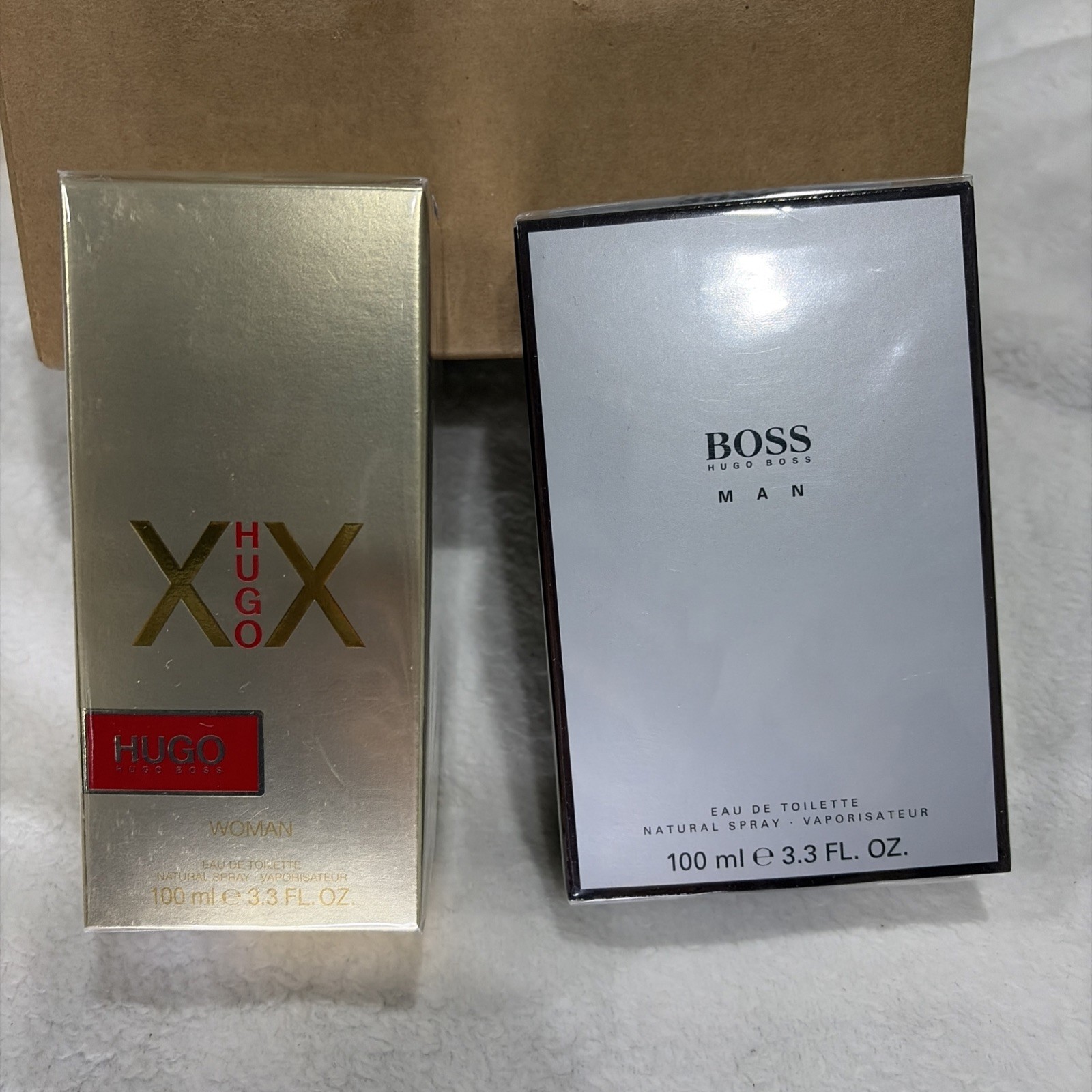 Wedding Anniversary Birthday Gift Set Hugo Boss Man And Woman EDT 100ml/ 3.3 oz.