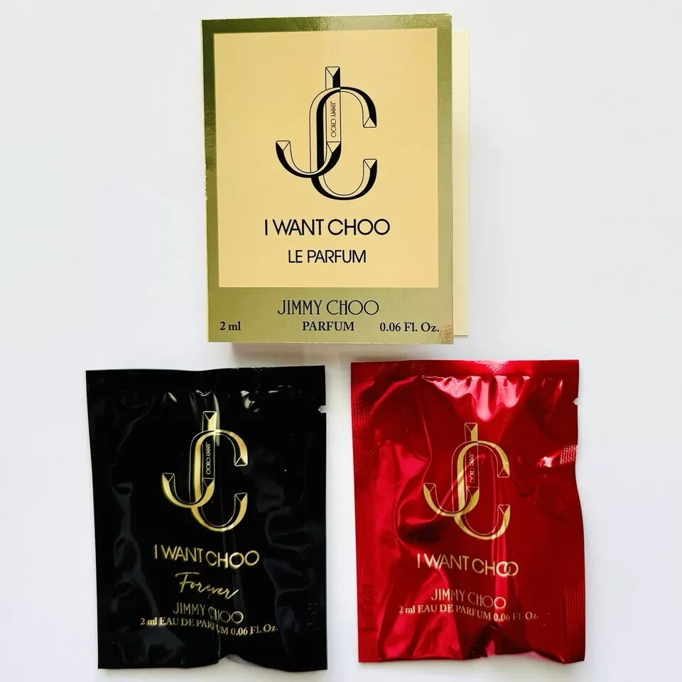 Jimmy Choo I WANT CHOO Perfume Collection Sample Spray Vial 3pc Set