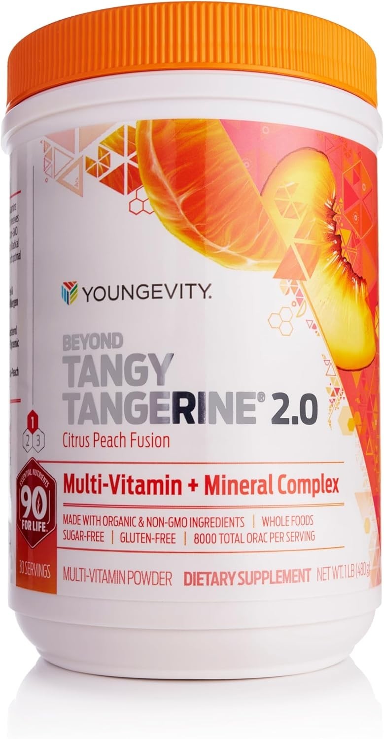 Youngevity Beyond Tangy Tangerine 2.0 Citrus Peach Infusion Canister – 480g