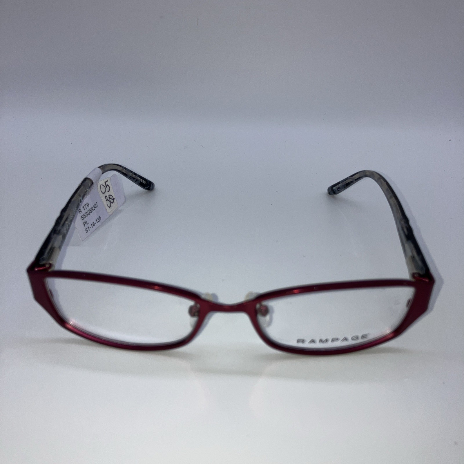 RAMPAGE R179 BLK PLUM AUTHENTIC CATS EYE WOMENS EYEGLASSES 51-16-135