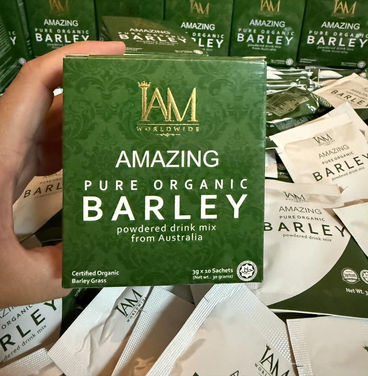 I Am Worldwide Amazing Pure Organic Barley 10 Sachet/Box (Australia) Authentic