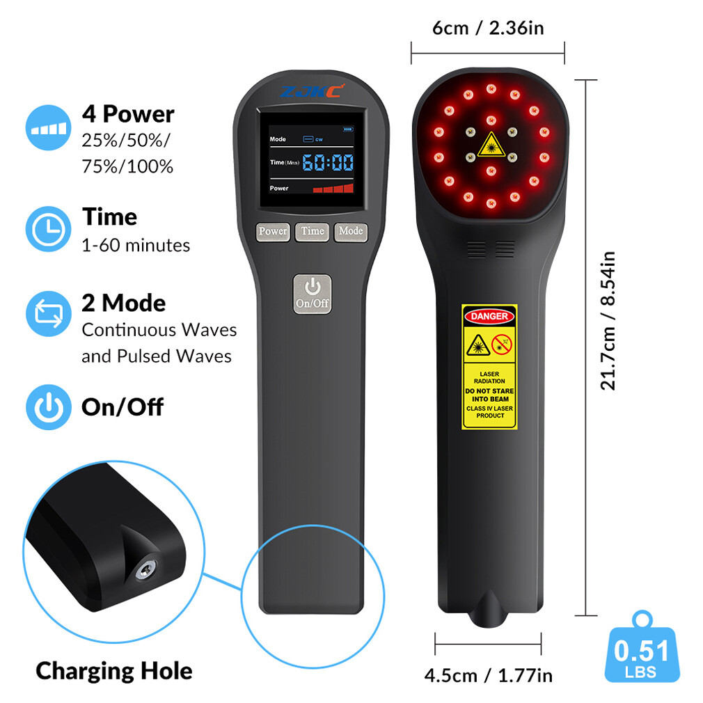 880mW Class 4/3b Cold Level Laser Therapy Infrared Light Treatment Pain Relief