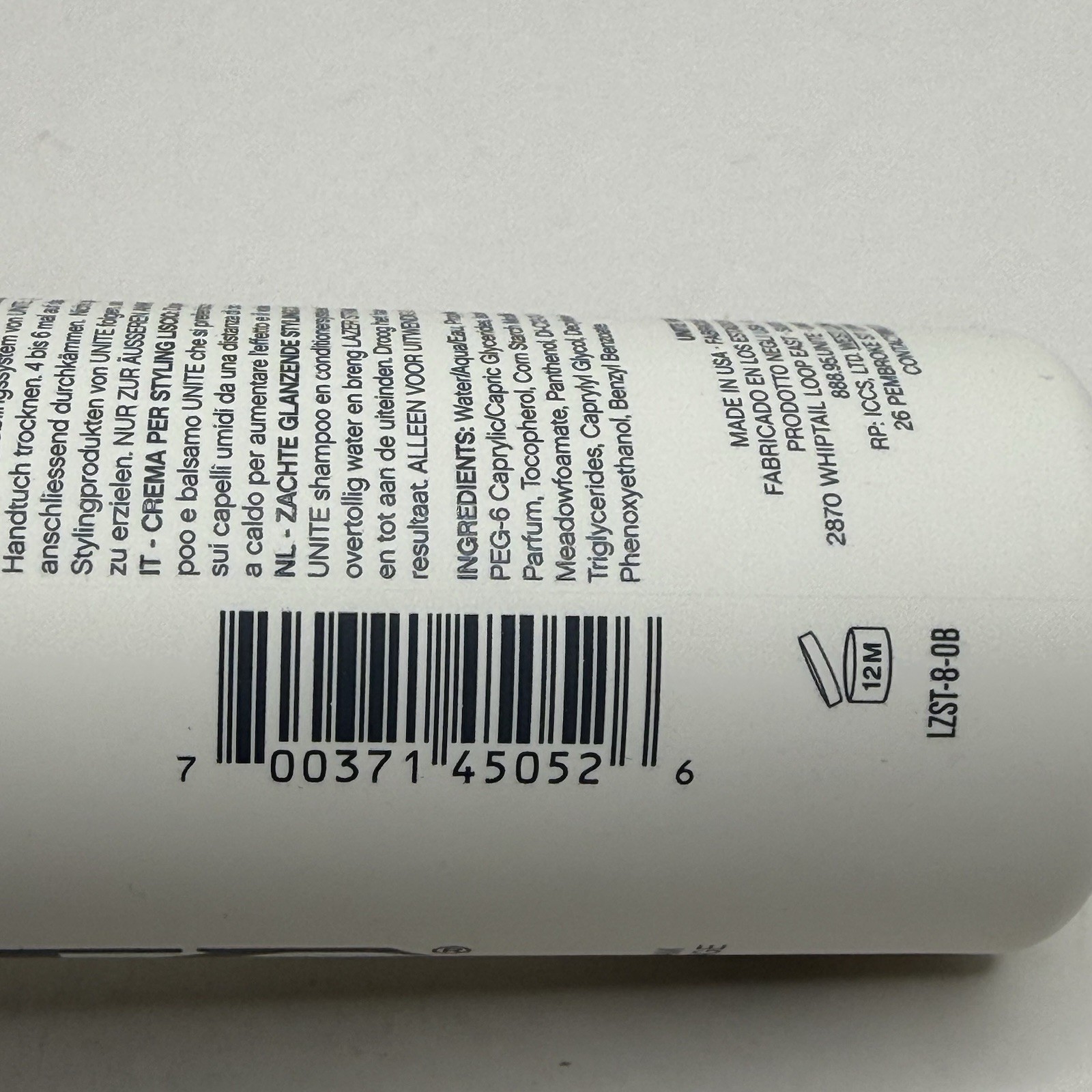 UNITE LAZER Straight Relaxing Fluid Smooth Styling Cream 8oz New