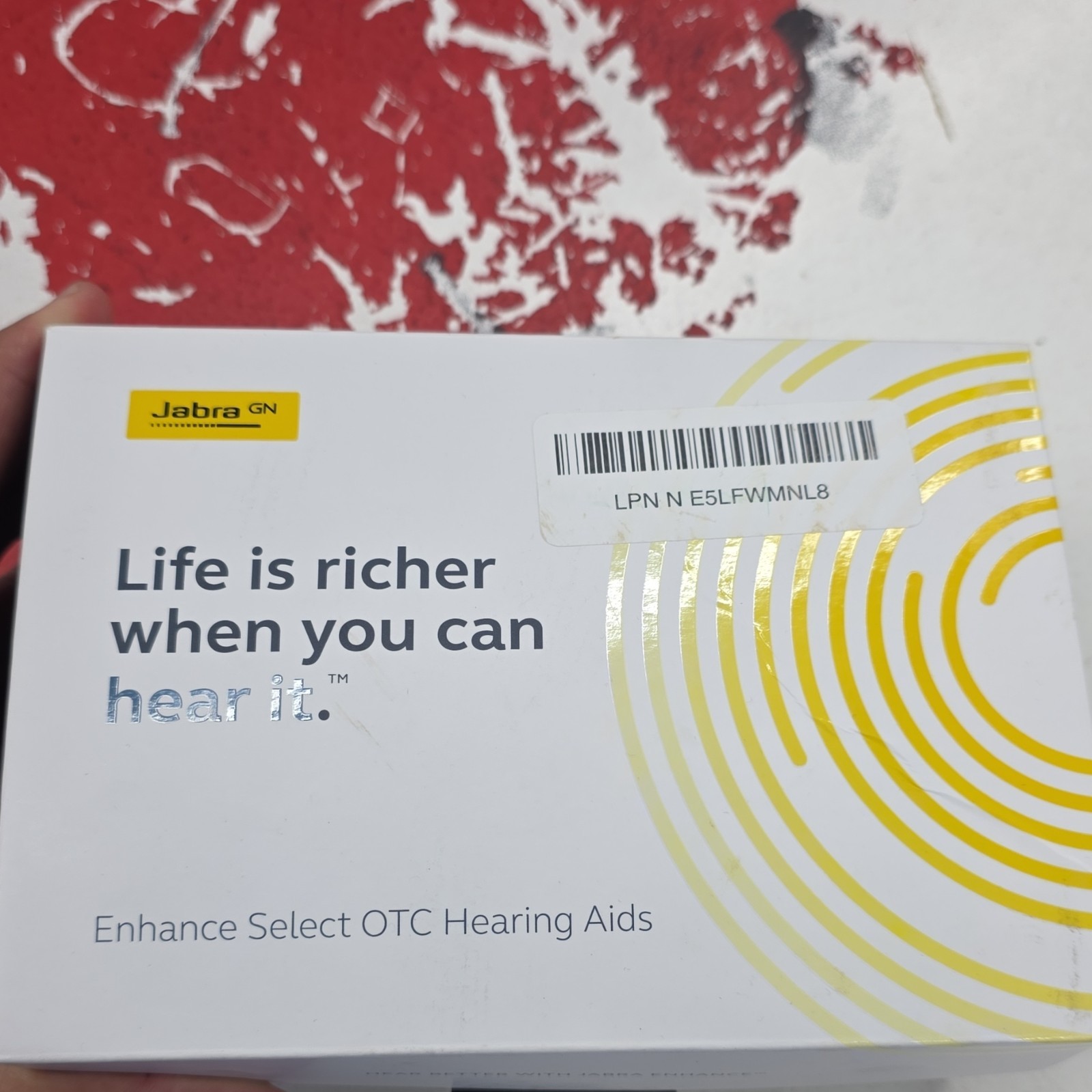 Jabra Enhance Select 500 OTC RIC Rechargeable Hearing Aids w/ Case Beige