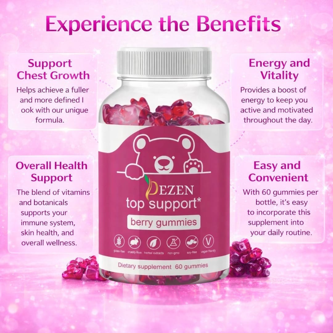 Breast Enhancement Gummies for Women, Girls Chest Growth Supplements 60Pcs Each