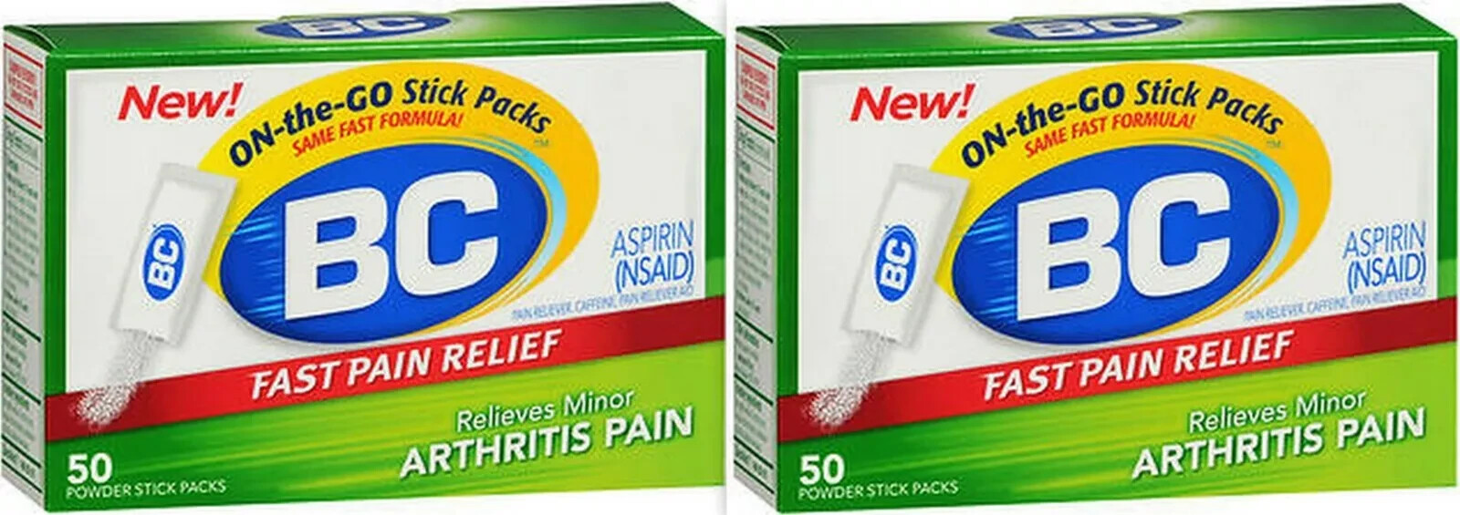 BC POWDER ARTHRITIS FORMULA POWDERS 50ct ( 2 boxes)