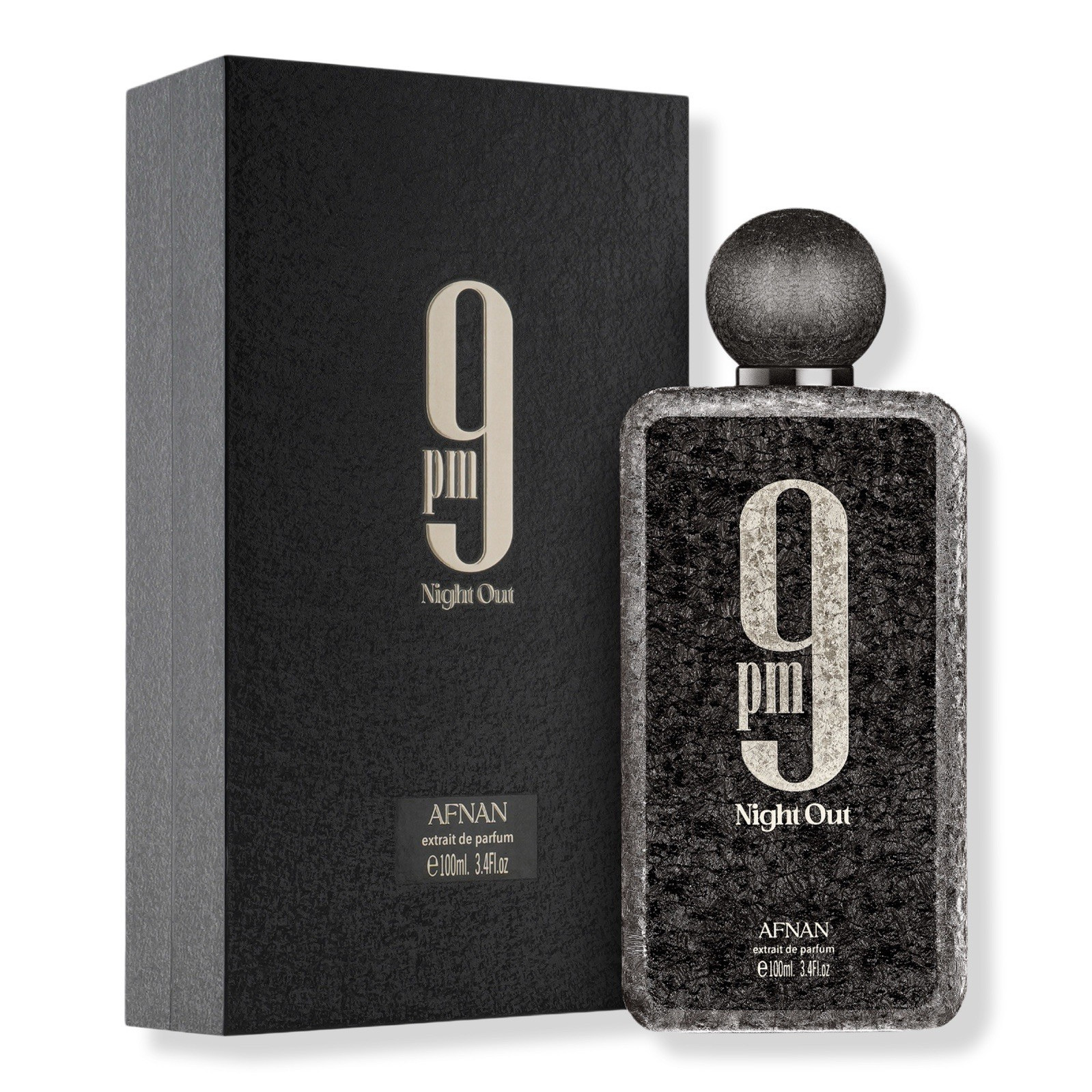 Afnan 9 PM Night Out Extrait de Parfum Spray, Regular Size 3.4 fl oz