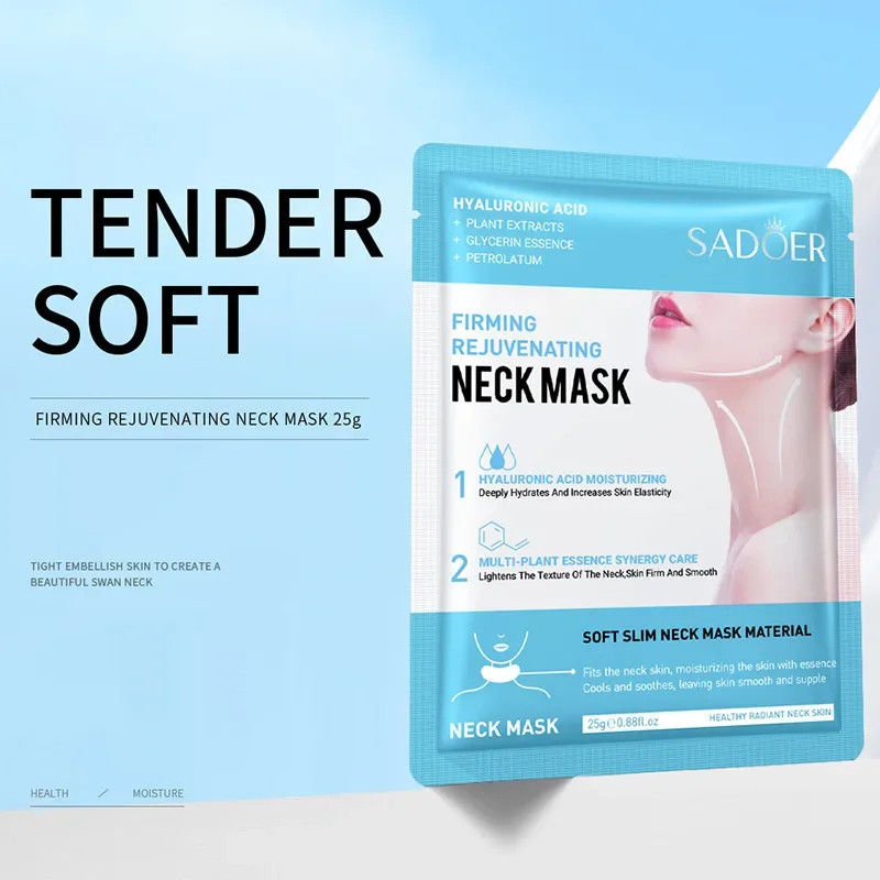 10PCS Hyaluronic Acid Neck Mask Collagen Hydrating Moisturizing Skin Care