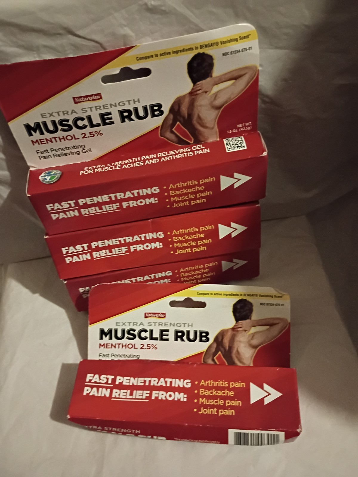 Muscle Rub Extra Strength Menthol 1.0% Fast Penetrating 1.5oz Set of 3pks
