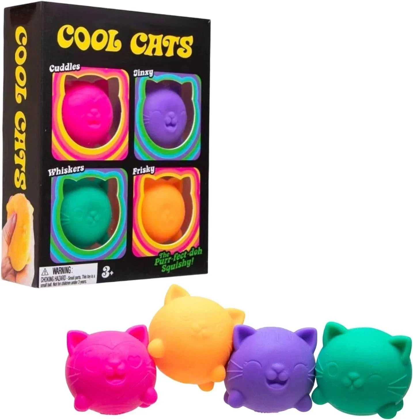 Needoh cool Cat Squishy Sensory Fidget Toy Slow Rising Stress Relief Squeeze TOY
