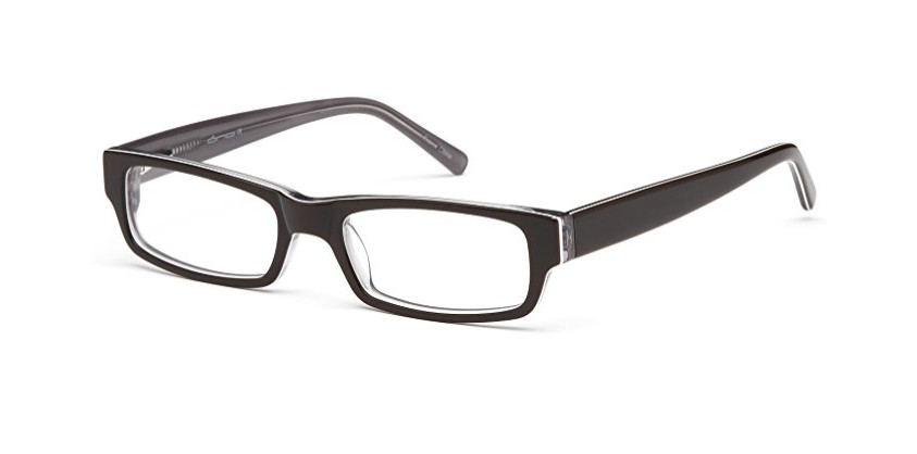 Trendy Unisex Adult Rectangular Prescription Glasses Frames Rxable in Brown