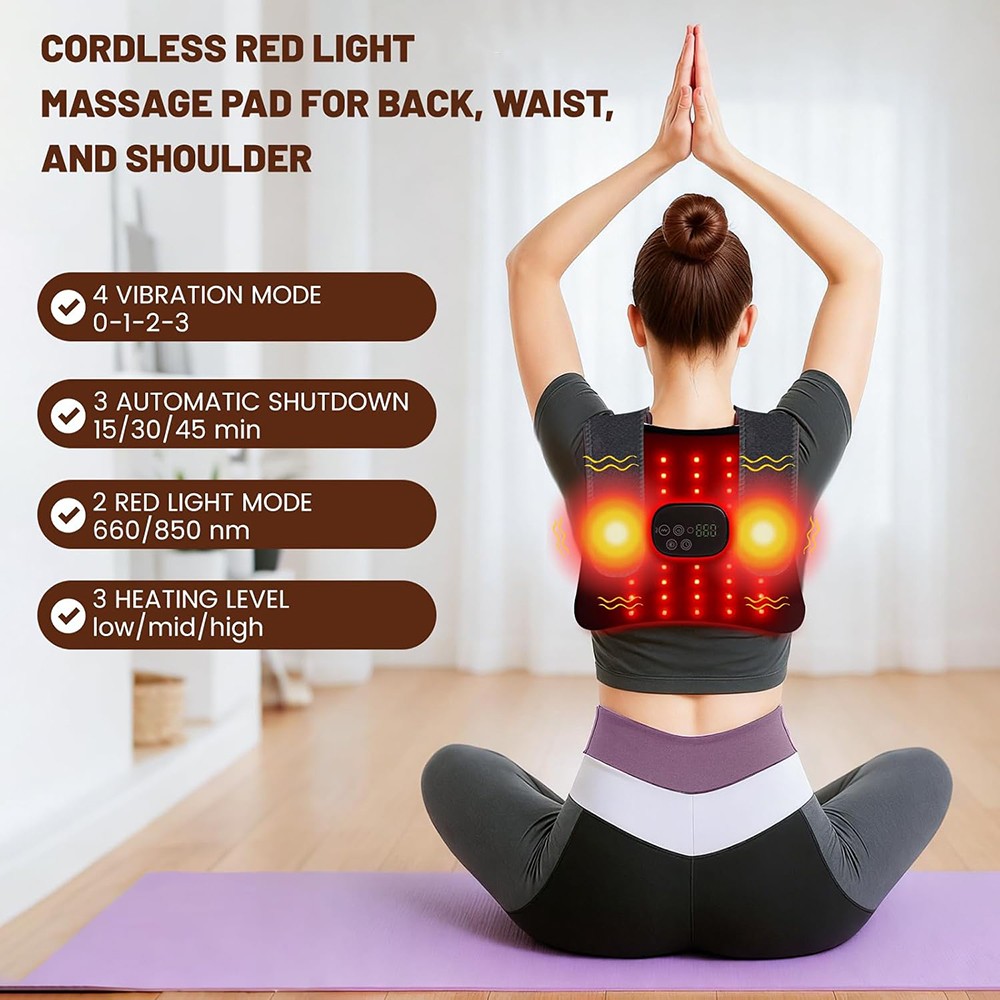 LED Red Light Therapy Pad Infrared Mat Device Back Full Body Muscle Pain Relief
