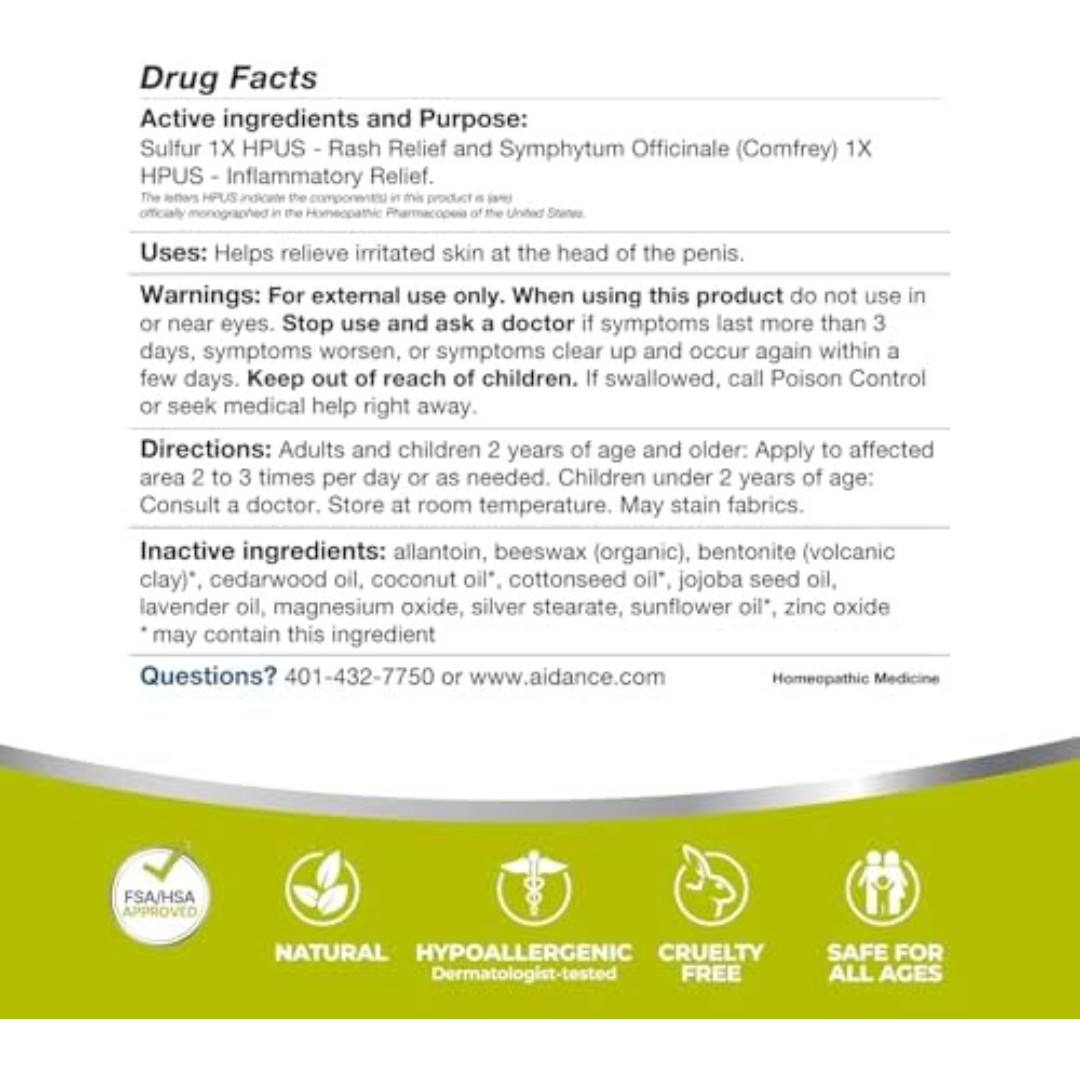 Terrasil® Balanitis Relief – Patented All-Natural, Gentle, Soothing Skin Relief
