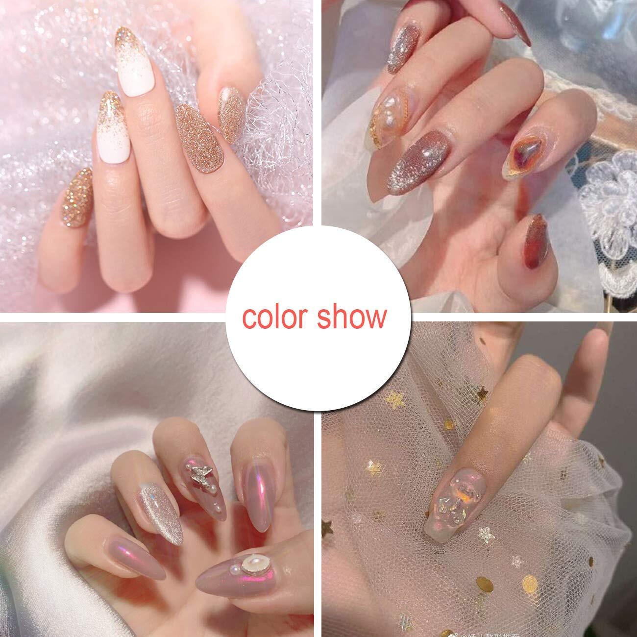 Acrylic Nail Kit Acrylic Powder Glitter Nail Art Manicure Tool Tips Brush Set US