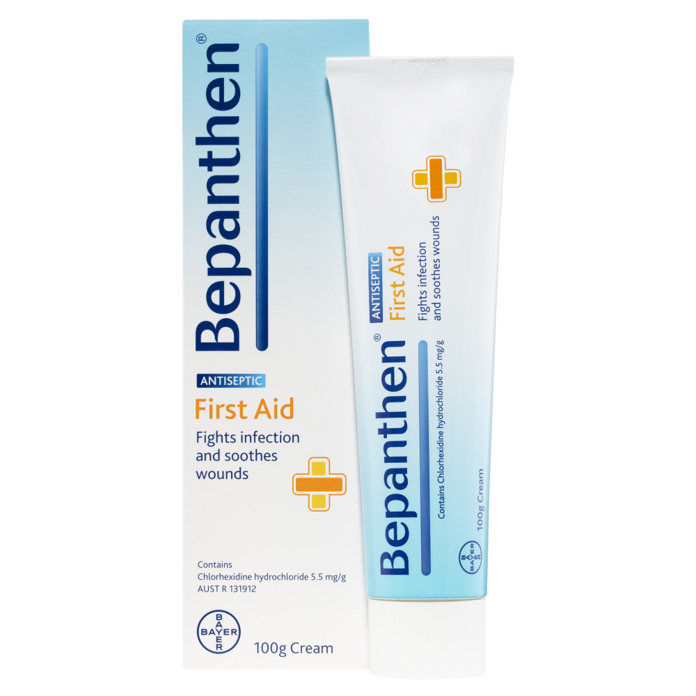 Bepanthen First Aid Cream 100g Antiseptic Fights Infection and Soothes Wounds