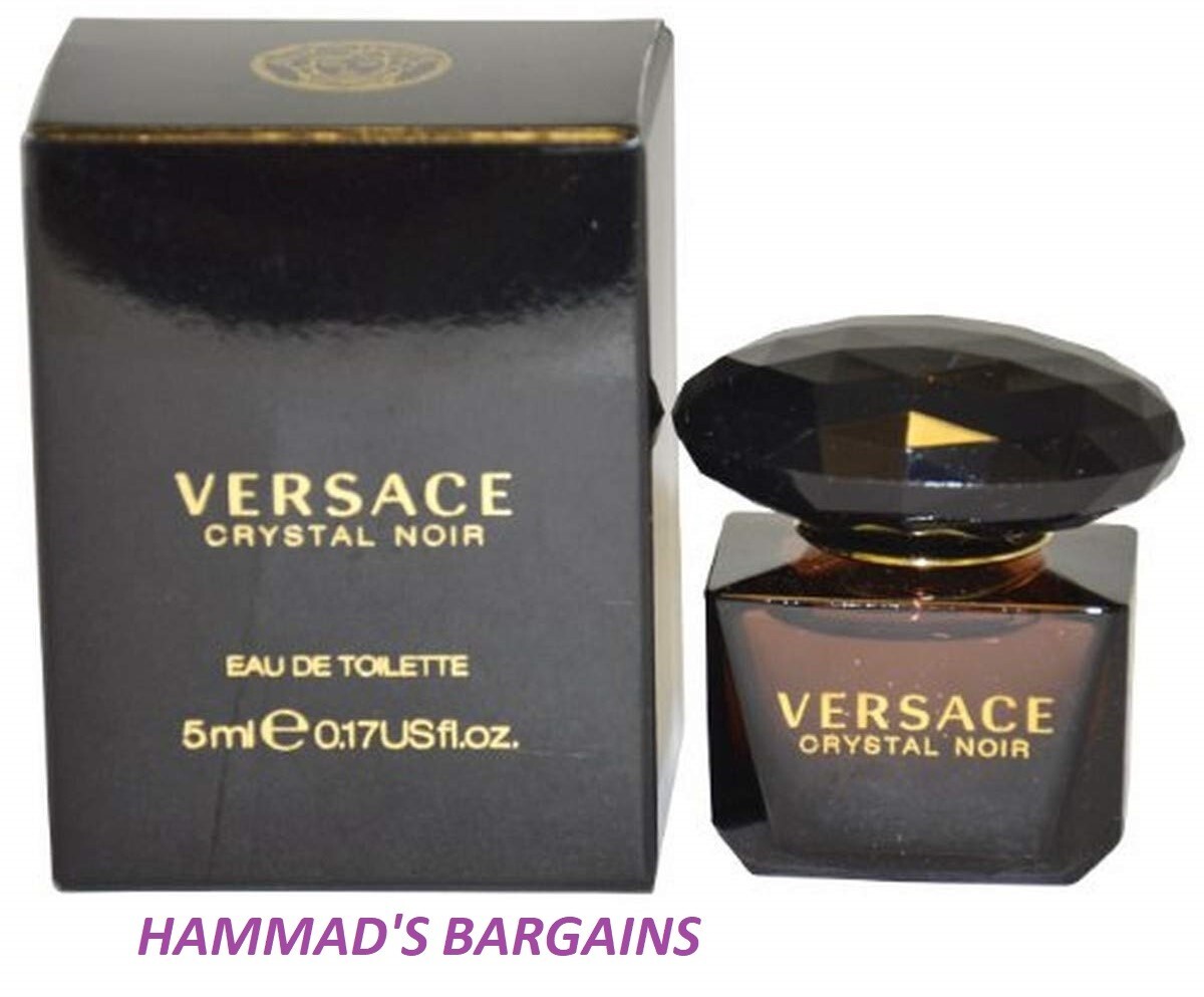 VERSACE CRYSTAL NOIR EDT 0.17 OZ / 5 ML FOR WOMEN SPLASH MINI (NIB)