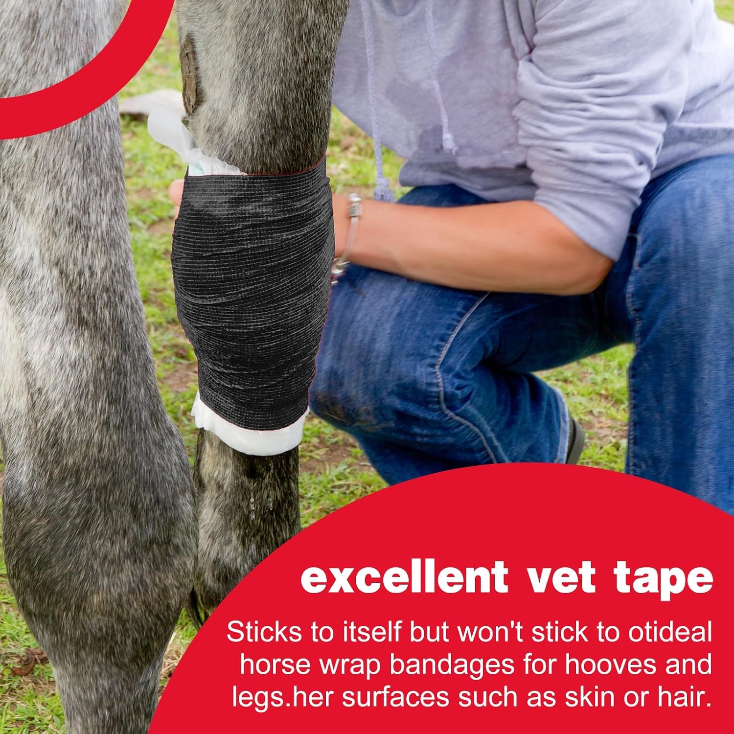 9 Pack Self Adhesive Bandage Wrap, 4″ X 5 Yards Elastic Cohesive Bandage Wrap