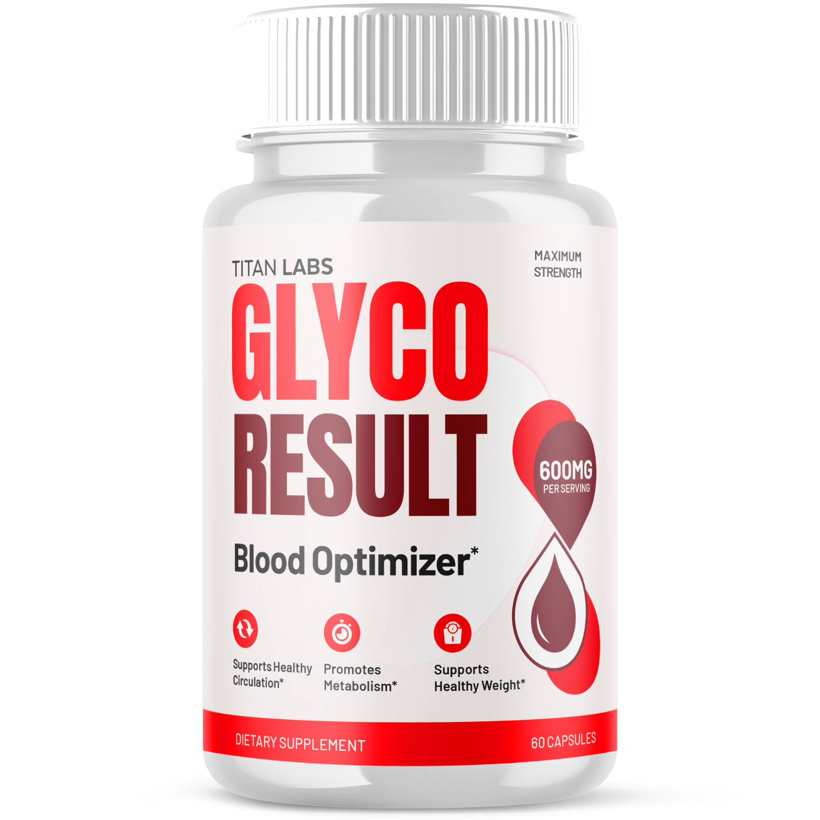 (1 Pack) Glyco Result Advanced Blood Health Support Formula GlycoResult 60 Caps