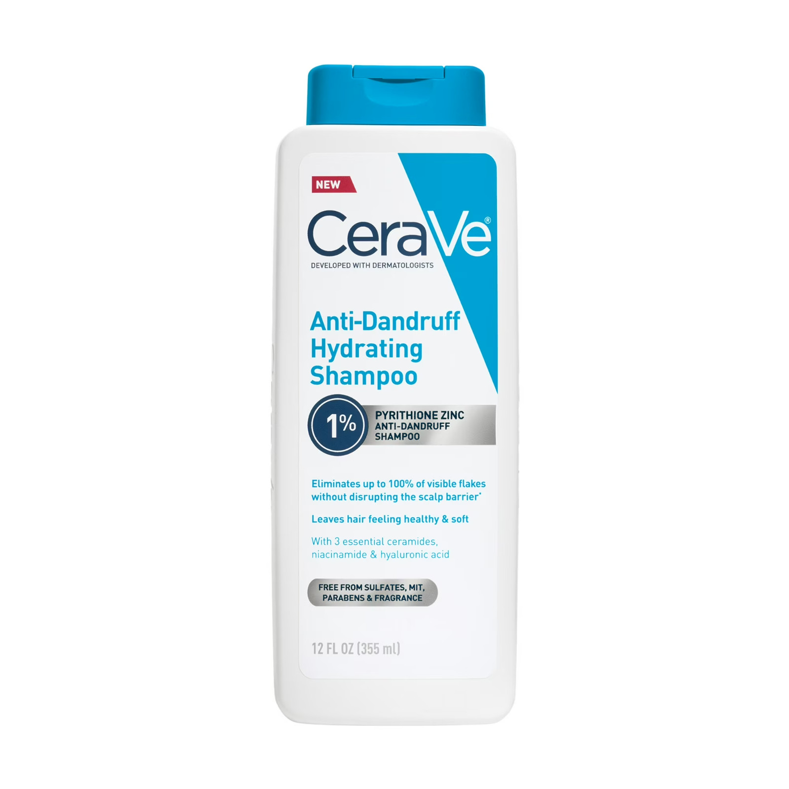 2-in-1 Hydrating Anti-Dandruff Shampoo & Conditioner, 1% Zinc, Sulfate-Free