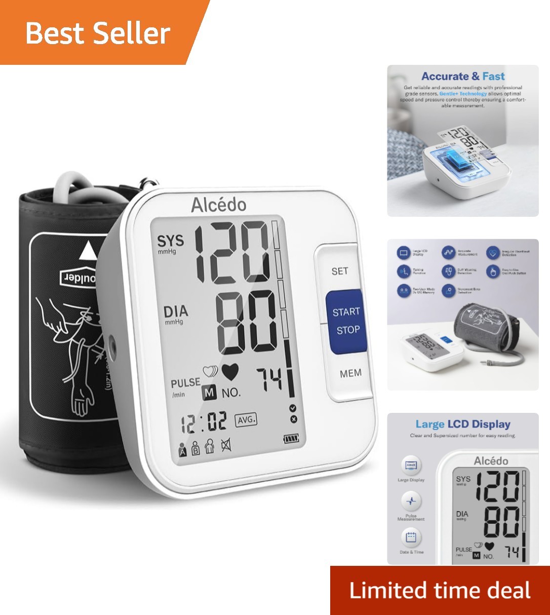 Easy-To-Use Digital BP Machine with Adjustable Cuff – Ideal for Home Monitoring