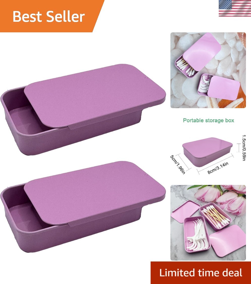 Sturdy Tinplate Dental Floss Containers – 2-Pack for Reliable Hygiene on-the-Go
