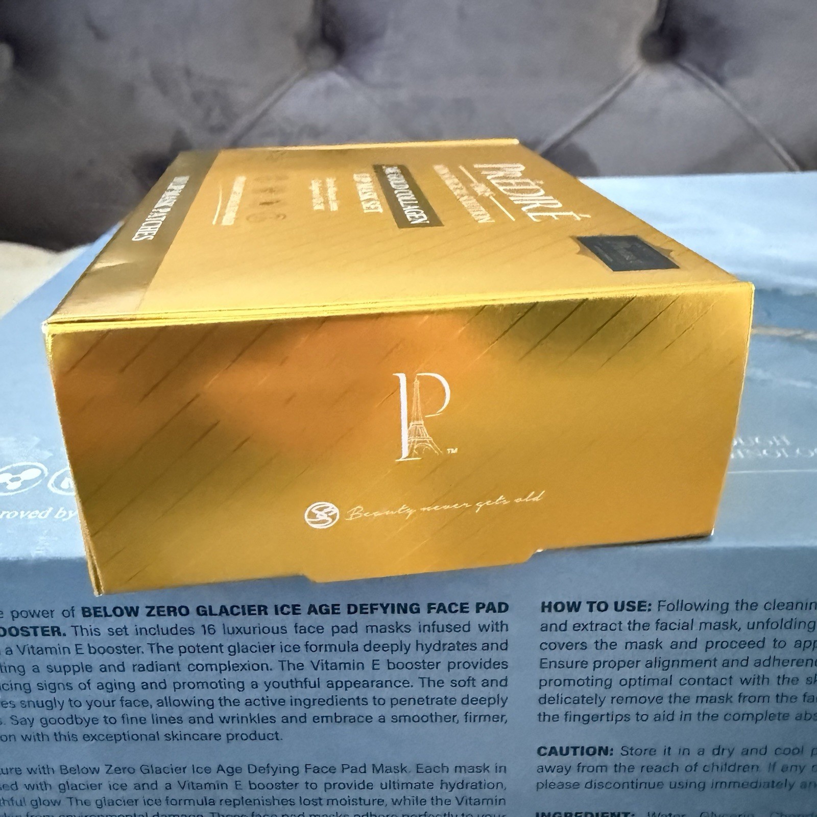 Prédiré Paris 24K Gold Collagen Lip Mask Patches Set 10 for Dry Lips