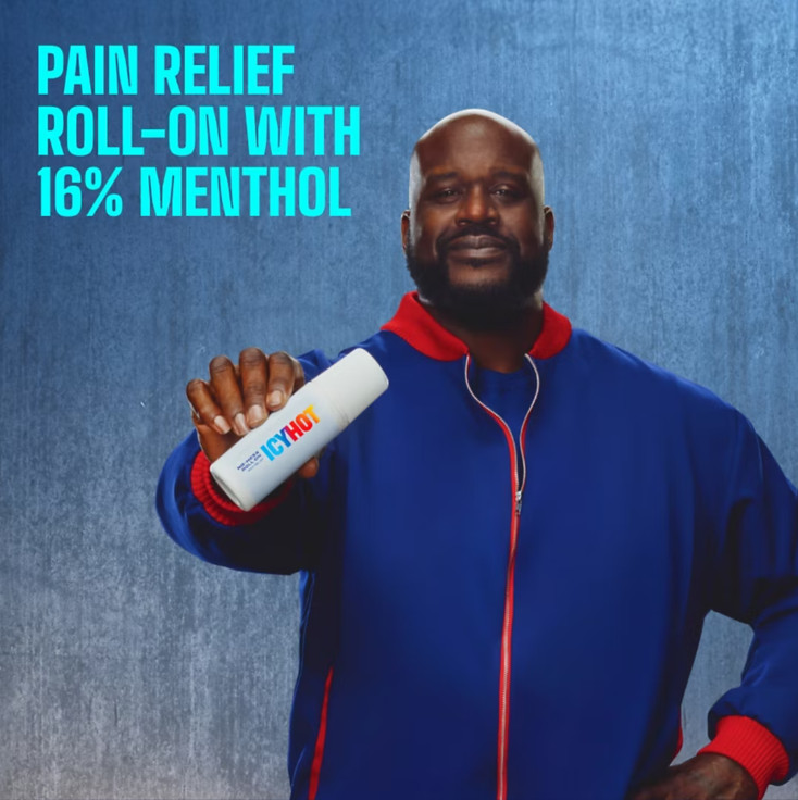 Icy Hot Medicated Pain Relief Roll-On No Mess Fast Acting Relief 3 Pack 2.5 oz