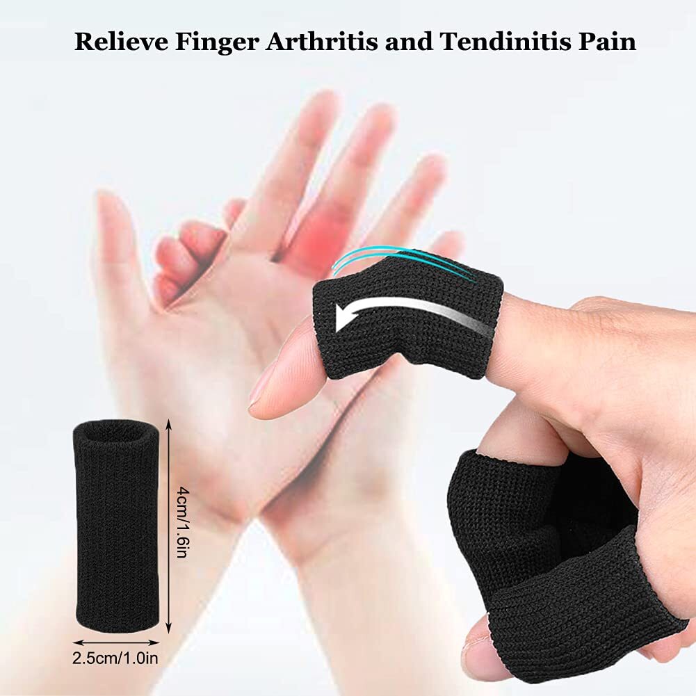 20 × Finger Splint Trigger Finger Brace Sleeves Pain Relief Sport Injury Support