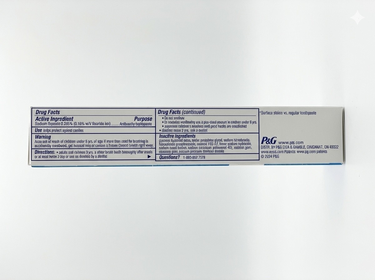 Crest Plus Baking Soda Peroxide Teeth Whitening Toothpaste – 5 Pack-, 2.4 OZ