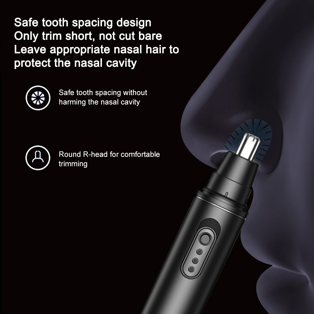 Electric Nose & Ear Hair Clipper- USB Rechargeable With LED Screen for Men Women