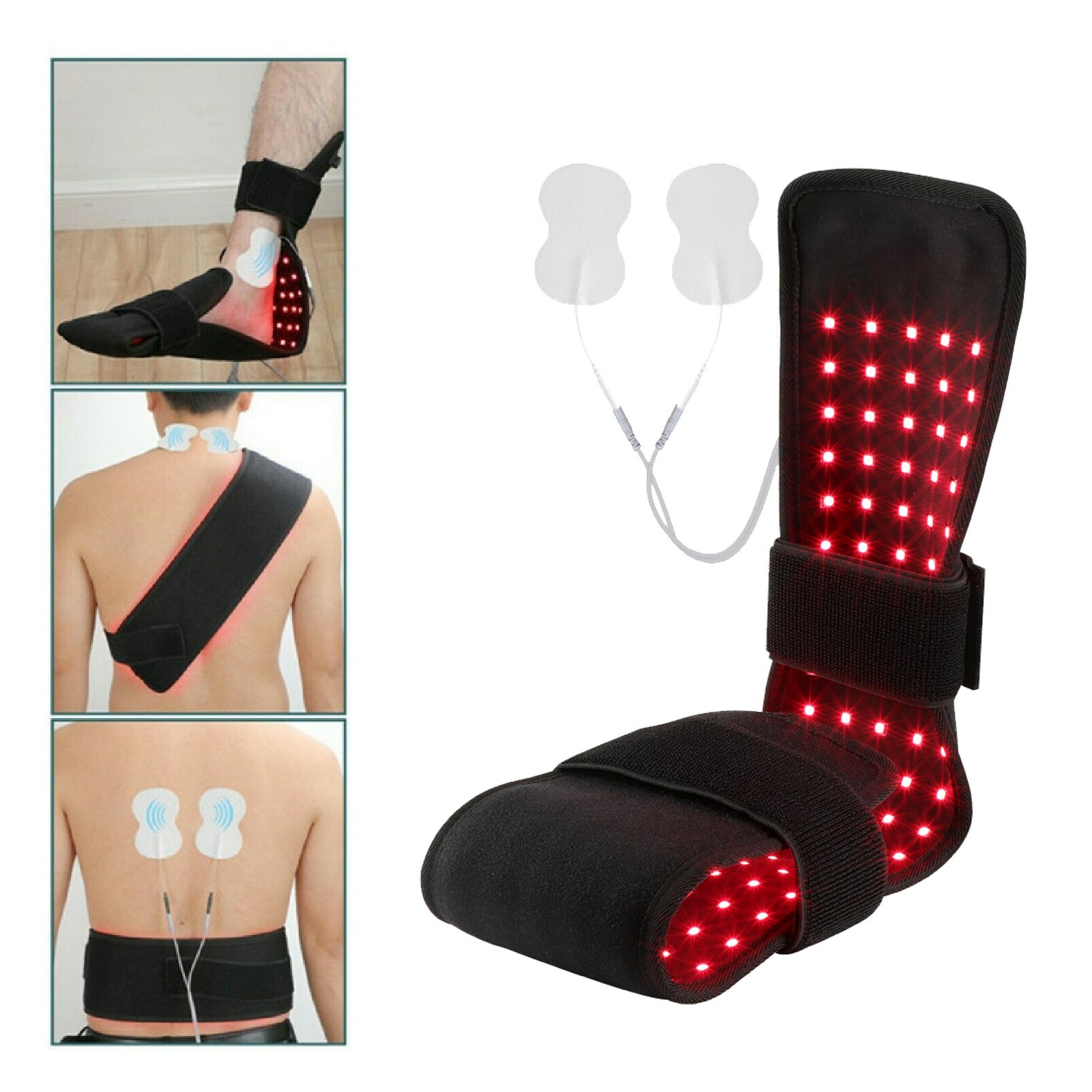 Infrared LED Red Light Therapy Neck Back Foot Waist Wrap Pad Belt of Pain Relief