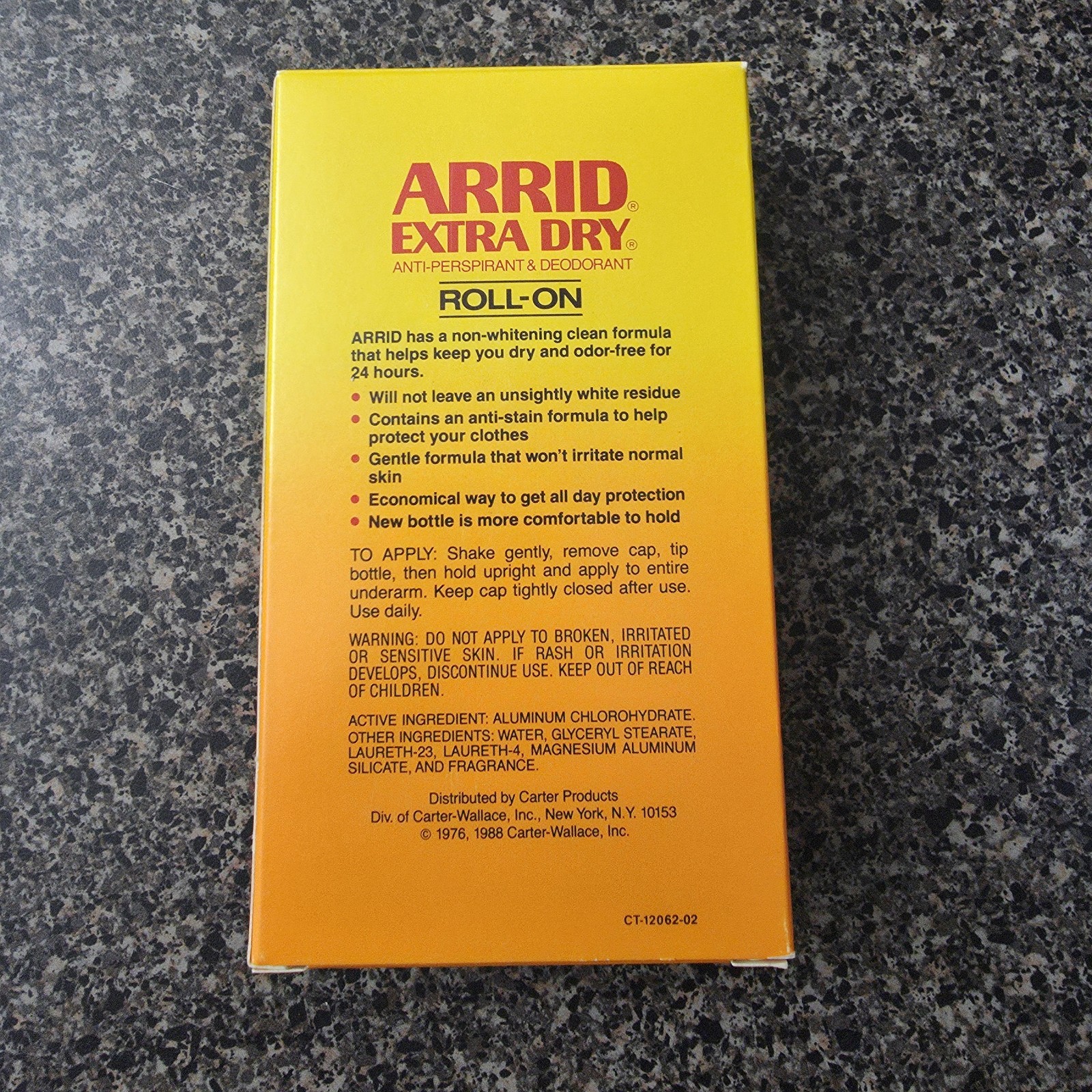 Vintage Arrid Extra Dry Roll-On Deodorant 2.5 Oz NOS Unused Sealed Package 1988