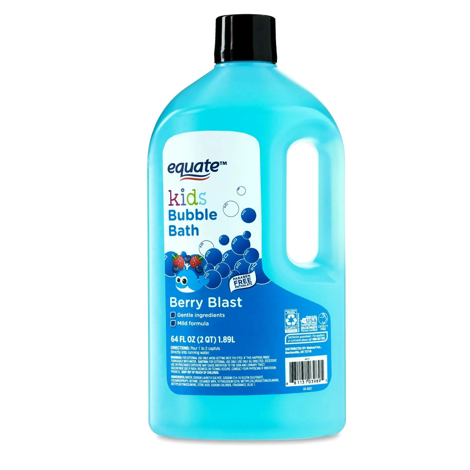 Equate Kids Berry Blast Scented Bubble Bath, 64 fl oz Free shipping…