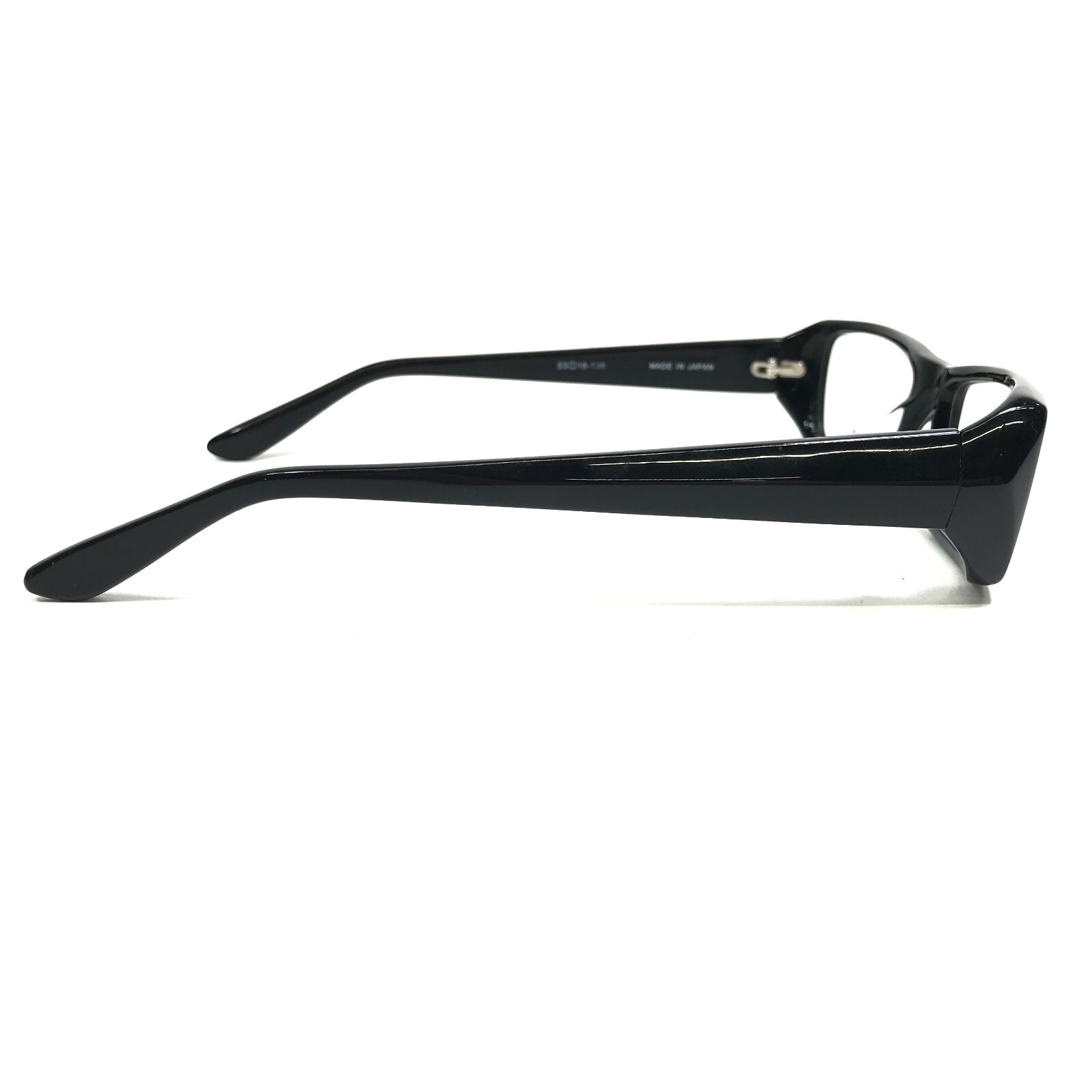 Sama Eyeglasses Frames APEX BLK Polished Black Rectangular Full Rim 53-18-138