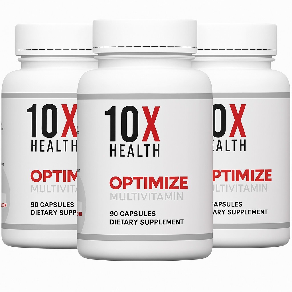 3 PACK Authentic 10X Health Optimize Methylated Multivitamin 90 Caps EXP 07/2027