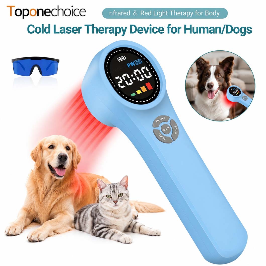 1760mW Cold Laser Therapy 24 Diodes CW/PW Modes 10Hz Adjustable for Pain Relief