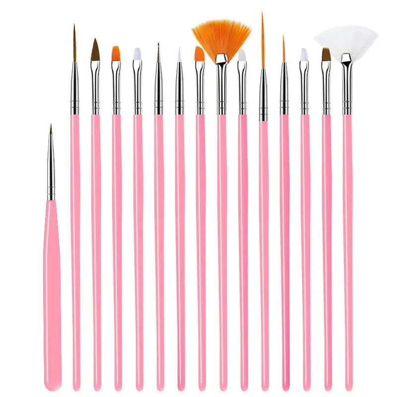 20PCS/Set Nail Art Design Dotting Painting Drawing Polish Brush Pen Tools UV Gel