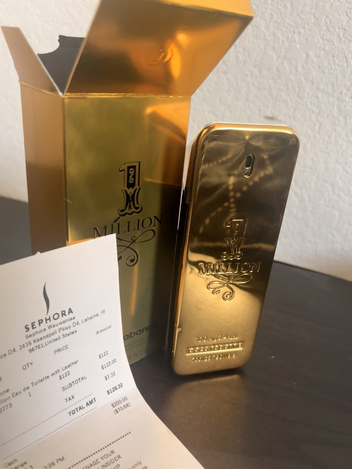 Paco Rabanne 1 Million Eau de Toilette Spray, Regular Size 100 ml / 3.4 oz