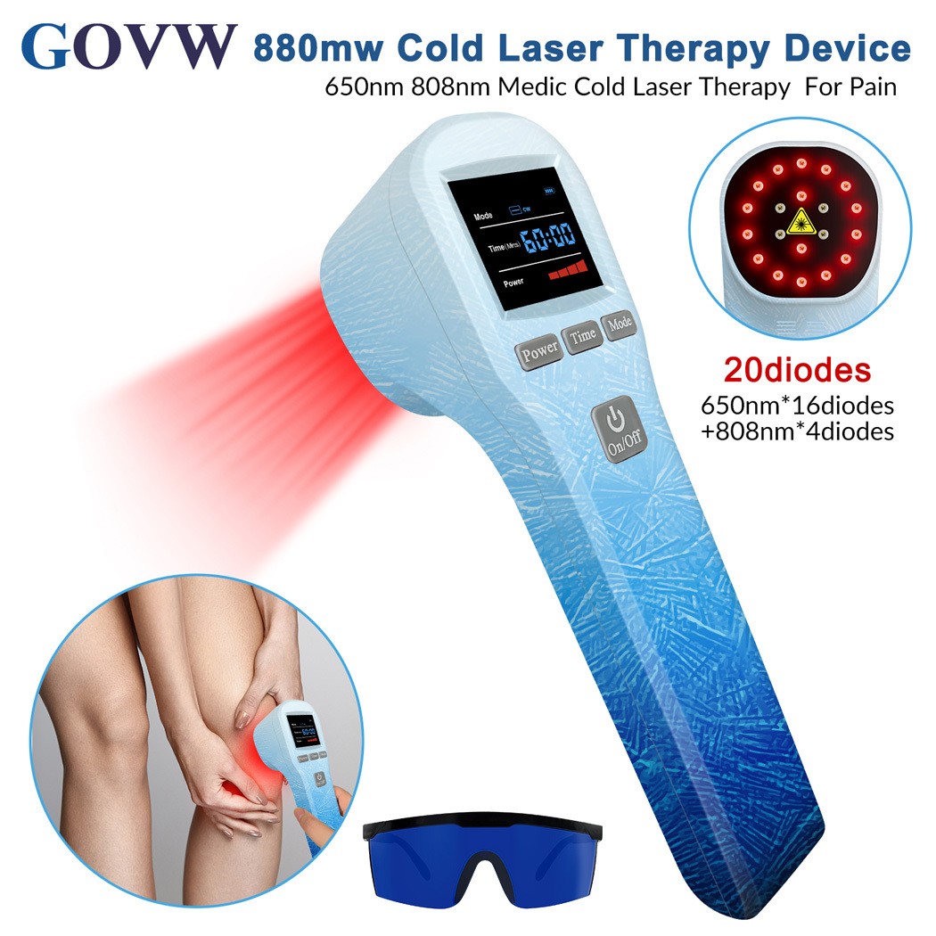 880mW Cold Laser Therapy Infrared Red Light Pain Relief LLLT Device Human Pets
