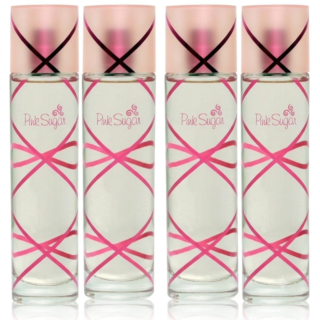 (4 PACK ) Pink Sugar by Aquolina 3.4 oz EDT Perfume for Women New In Box