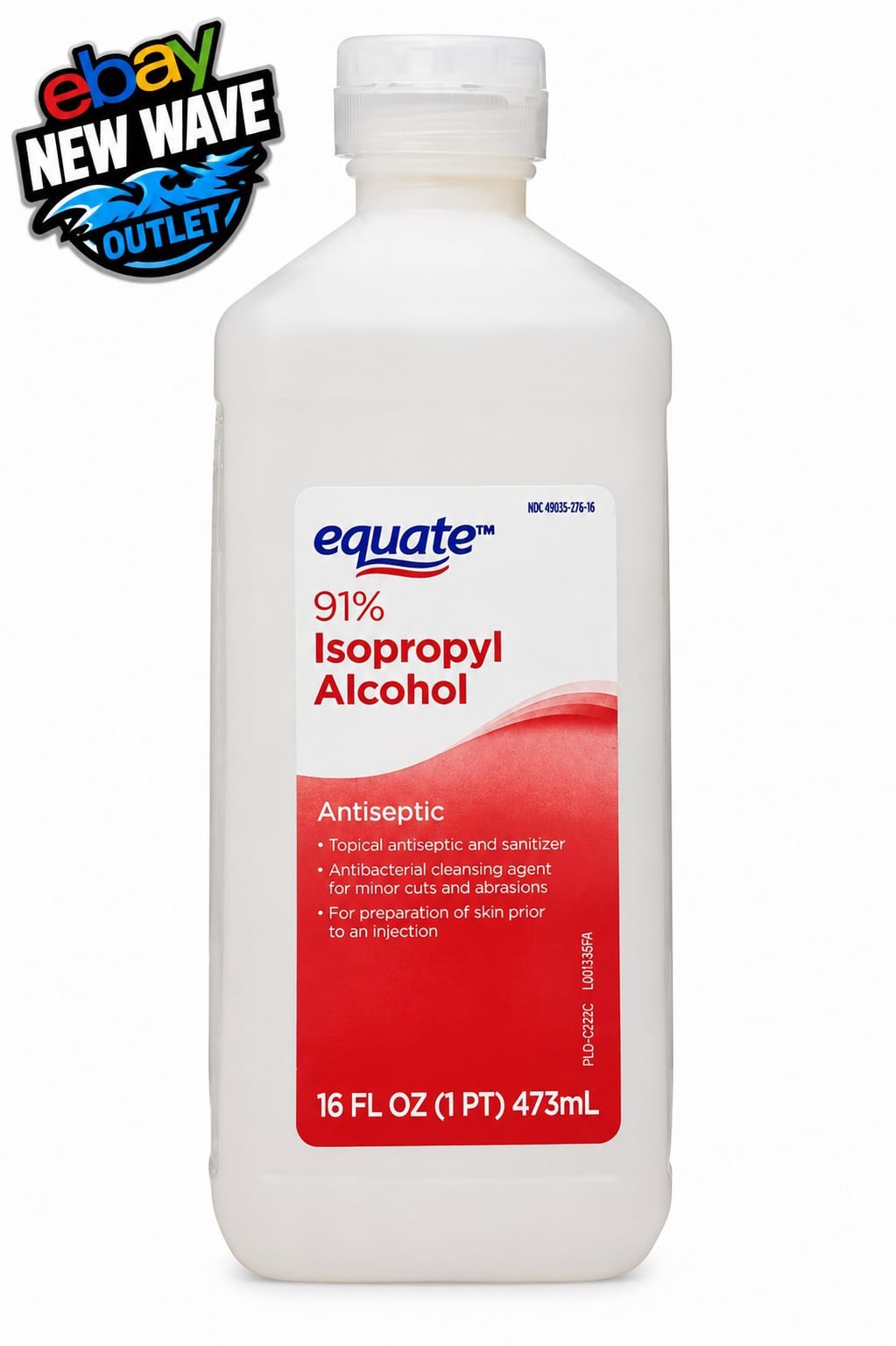Equate 91% Isopropyl Alcohol Liquid Antiseptic, 16 fl oz