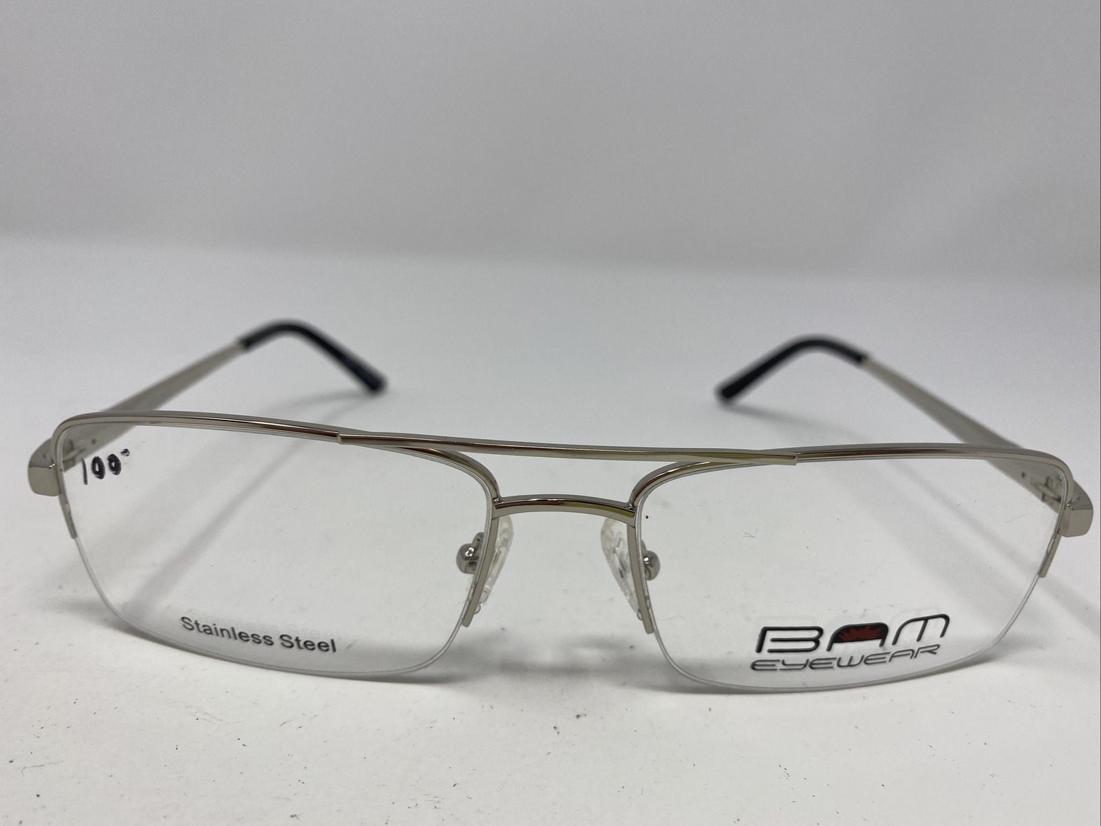 BAM 501 Silver 60-18-150 Half Rim Eyeglasses Frame PD49