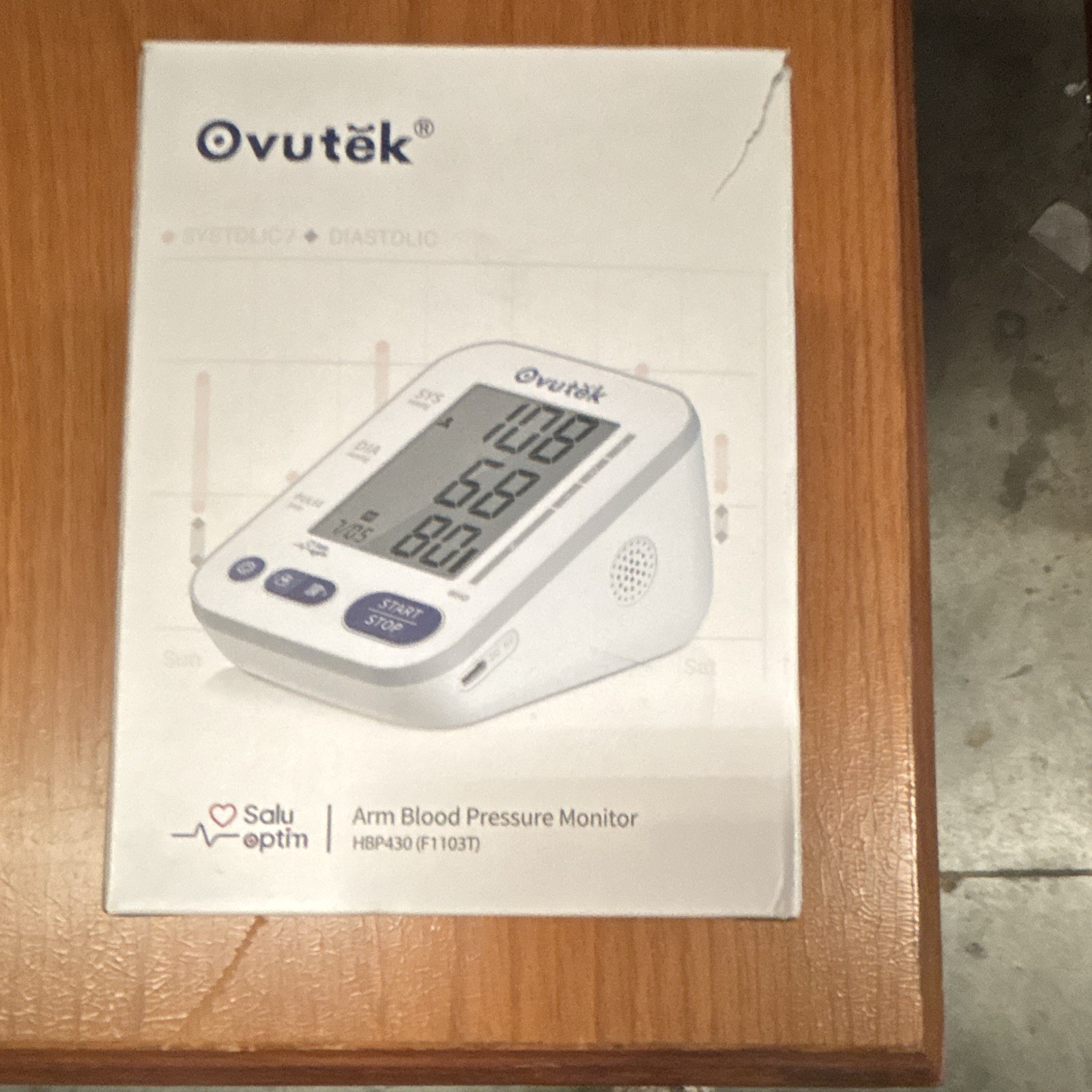 Ovutek Upper Arm Blood Pressure Monitor Digital Display White HBP430 (F1103T)