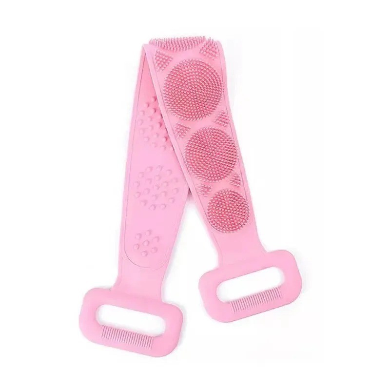 Silicone Body Back Scrubber Double Side Bathing Brush For Skin Deep Cleaning